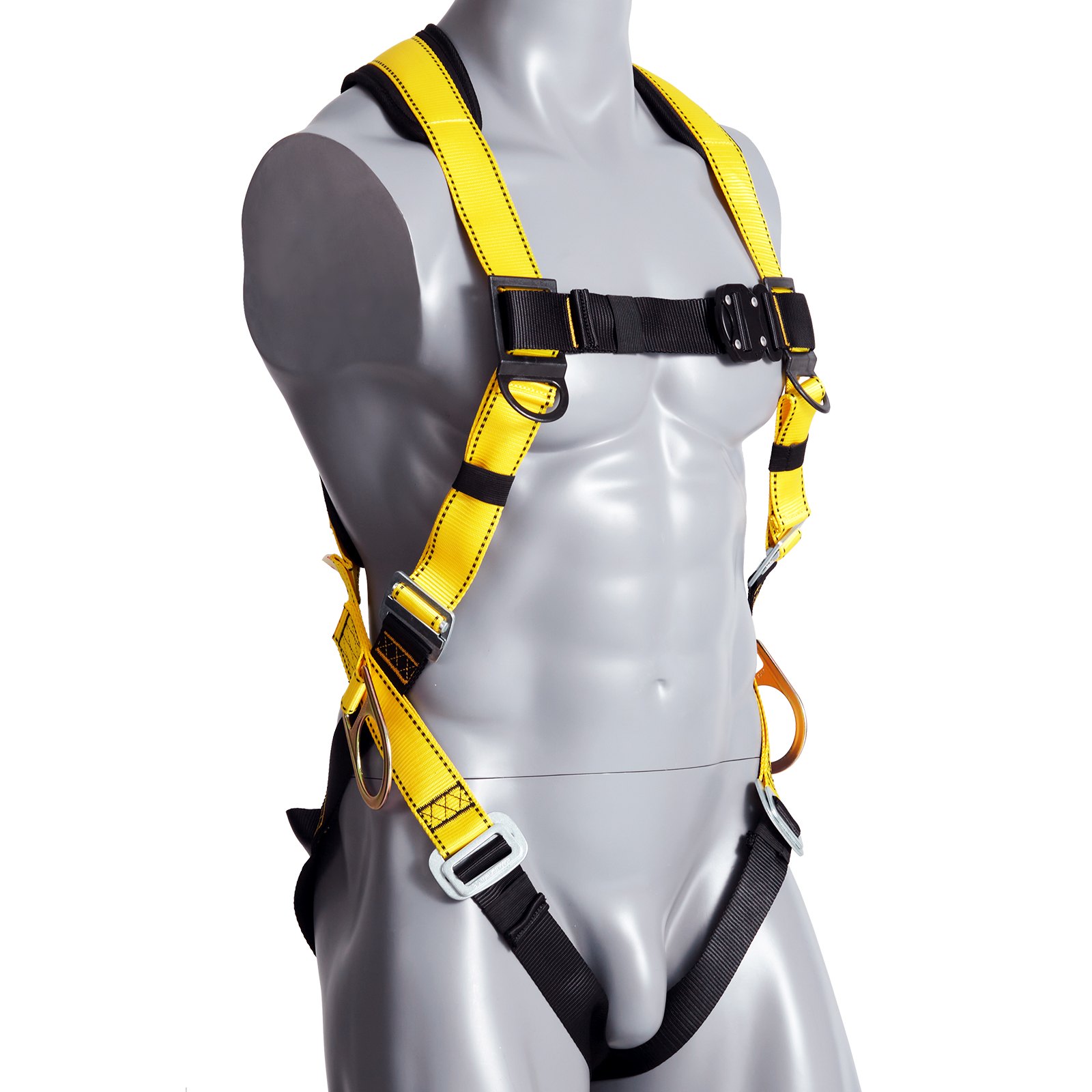 VEVOR Safety Harness Universal Full Body Harness with Padding & A Lanyard 340 lb