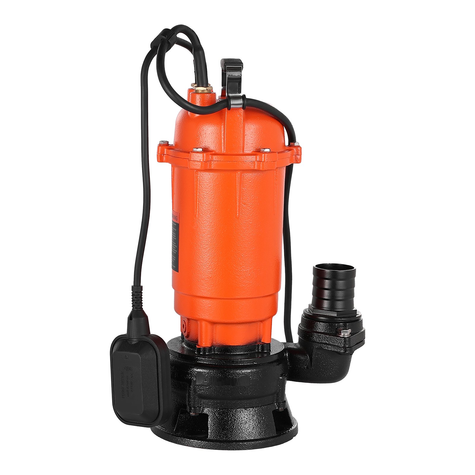 VEVOR 1500W Submersible Trash Pump, 21000 L/H, Cast Iron Submersible Sump Sewage Pump with Automatic Float Switch, 18M Max Lift, Draining Dirty Clean Water, for Pools, Garden, Pond, Flooded Areas