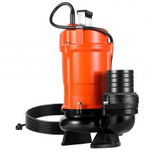 VEVOR 1 HP Submersible Trash Pump Sump Sewage Pump 5000 GPH 40 ft Lift Cast Iron