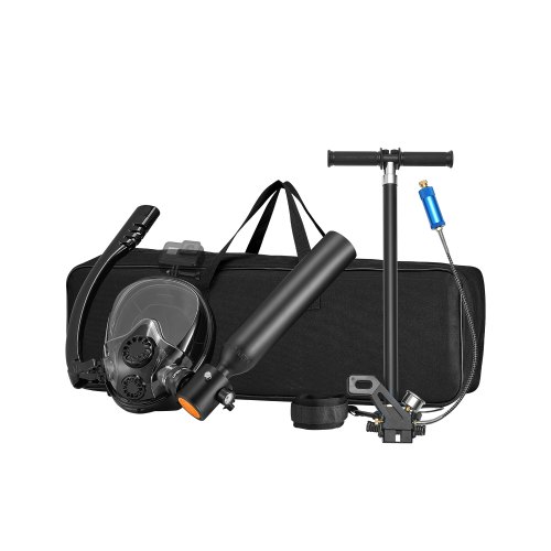 VEVOR 0.5L Scuba Tank 32.81ft Diving Depth Refillable Snorkel Air Tank with Pump