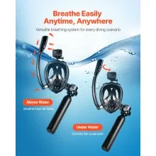 VEVOR 0.5L Scuba Tank 32.81ft Diving Depth Refillable Snorkel Air Tank with Pump