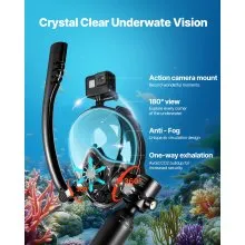 VEVOR 0.5L Scuba Tank 32.81 ft Diving Depth Portable Diving Tank with Pump