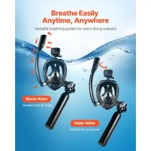 VEVOR 0.5L Scuba Tank 32.81 ft Diving Depth Portable Diving Tank with Pump