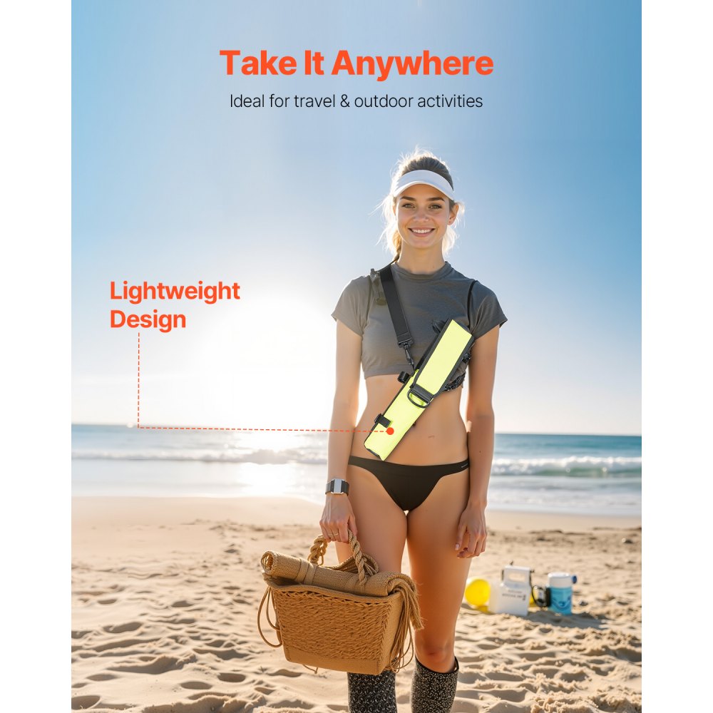 VEVOR Scuba Tank, 0.5L Portable Diving Tank, Diving Oxygen Cylinder Support 5-10 Minutes Underwater Breathing, 98.43 ft Diving Depth, Refillable Snorkel Air Tank with Pump for Underwater Exploration