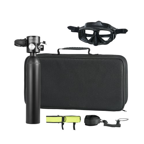 VEVOR 0.5L Scuba Tank 98.43 ft Diving Depth Lung Tank with Pump for Exploration