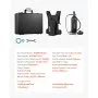 VEVOR Mini Scuba Tank, 2L Portable Diving Tank for Underwater Breathing, Reusable Lung Diving Cylinder up to 35 Minutes Dive Time, Emergency Rescue Pony Bottle with Backpack & Case for Snorkeling