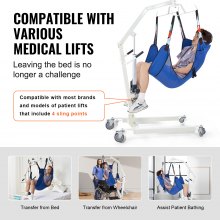 VEVOR Universal Full Body Patient Lift Sling Patient Lift Medical Aid Sling 400LBS