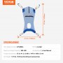 VEVOR Full Body Patient Lift Sling & Commode Opening, Patient Lift Medical Sling for Safe Bathing, Toileting, Polyester Patient Aid Commode Sling for Elderly Disabled Bedridden, 600LBS (Large Size)
