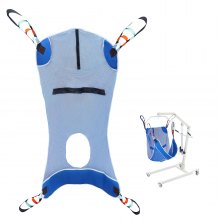 VEVOR Full Body Patient Lift Sling with Commode Opening Medical Aid Sling L-Size,147 x 105cm, 600LBS