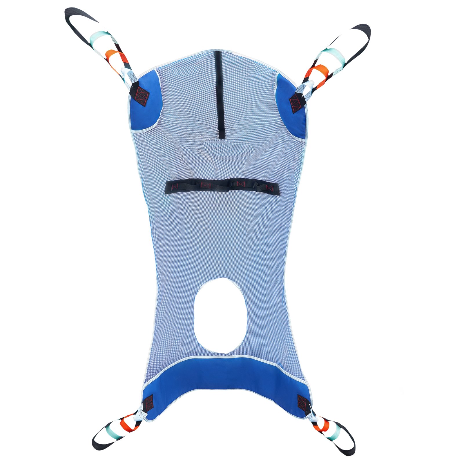 VEVOR Full Body Patient Lift Sling & Commode Opening, Patient Lift Medical Sling for Safe Bathing, Toileting, Polyester Patient Aid Commode Sling for Elderly Disabled Bedridden, 600LBS (Large Size)