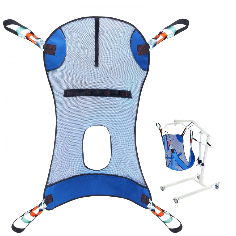 VEVOR Full Body Patient Lift Sling & Commode Opening Patient Lift Medical Sling