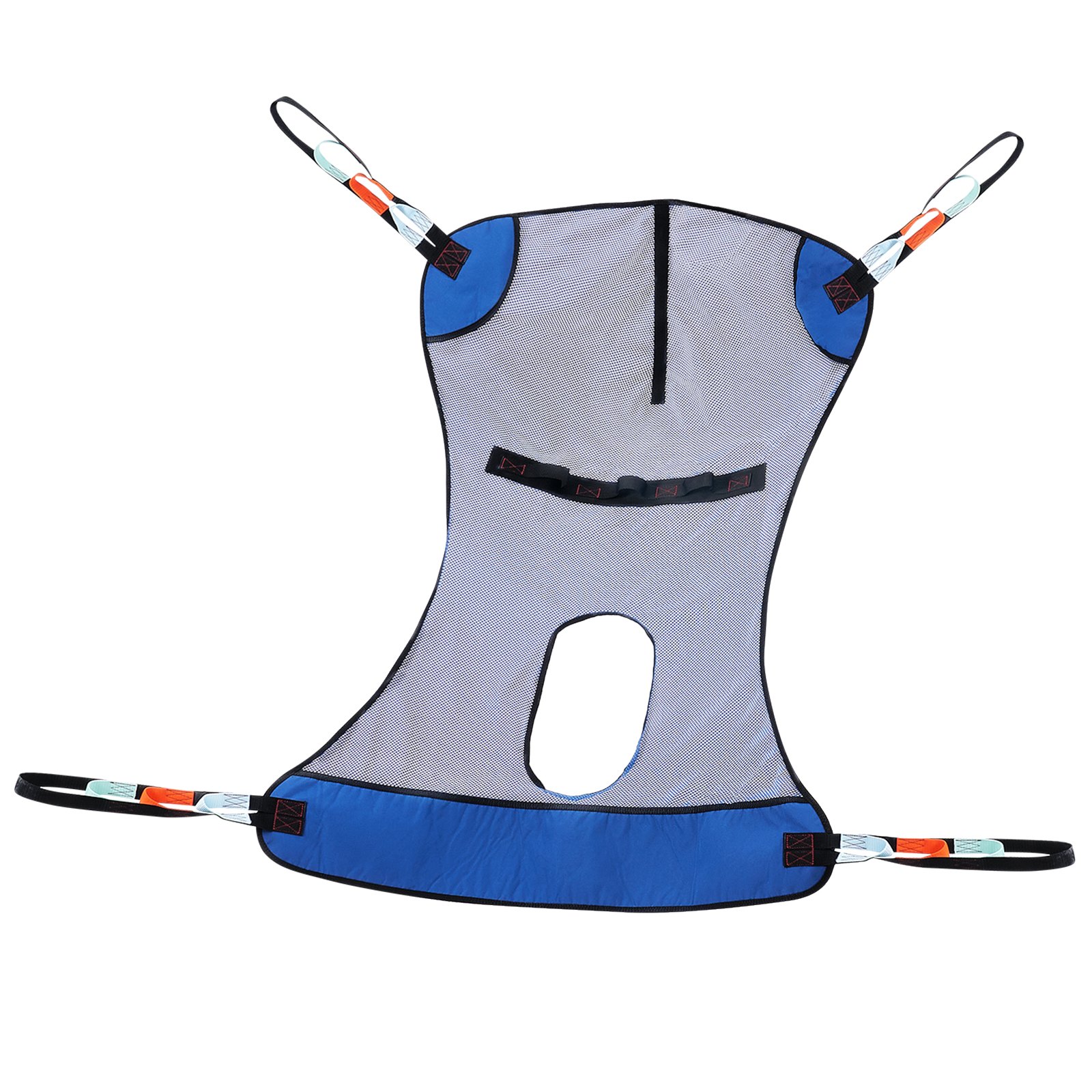 VEVOR Full Body Patient Lift Sling with Commode Opening, Patient Lift Medical Sling for Safe Bathing & Toileting, Polyester Patient Aid Commode Sling for Elderly, Bariatric Disabled Bedridden, 400LBS