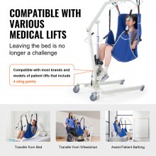 VEVOR Universal Full Body Patient Lift Sling L-Size Patient Lift Medical Sling,150 x 109CM