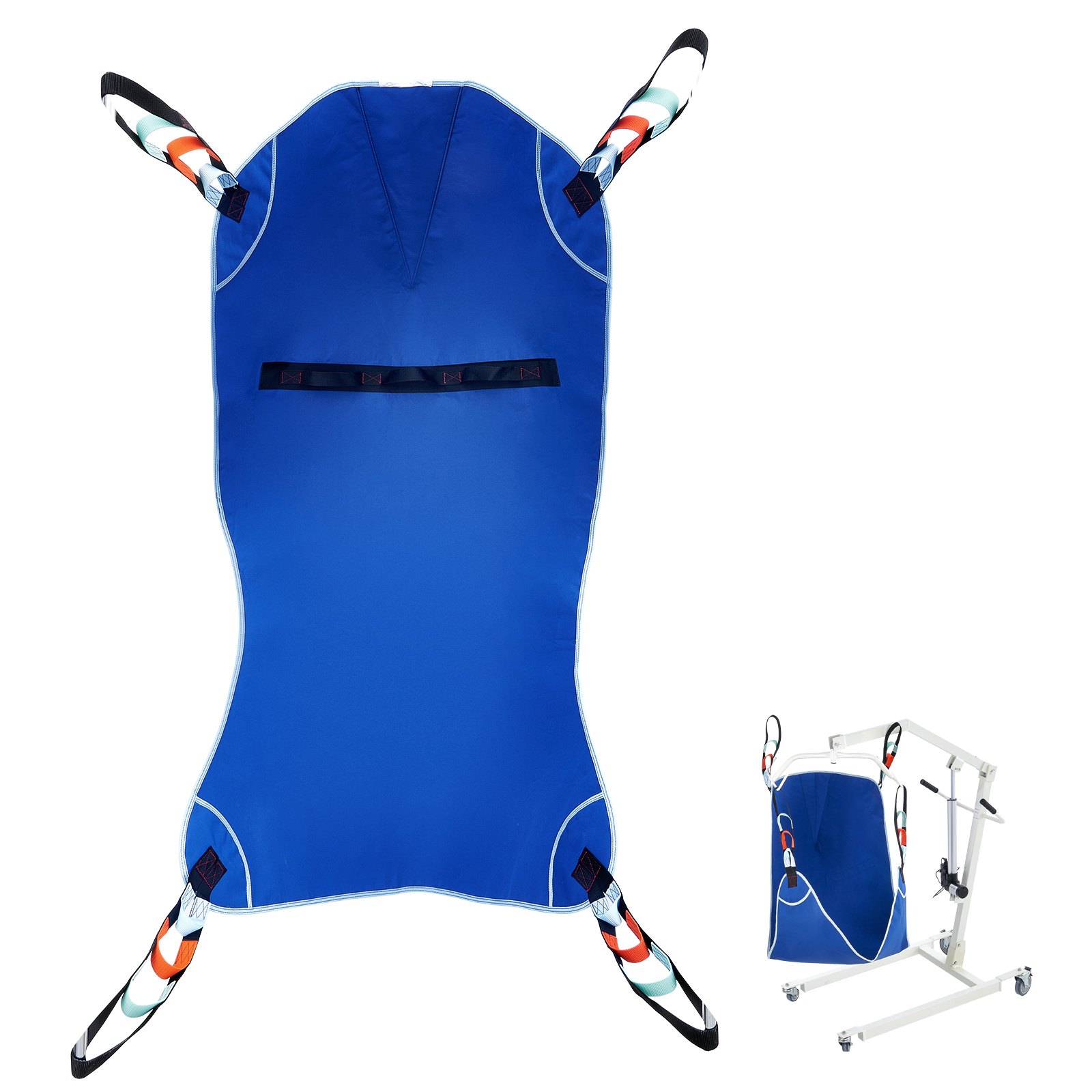 VEVOR Universal Full Body Patient Lift Sling - Large, Patient Lift Medical Sling for Easy Transfer and Bathing, Polyester Patient Aid Transfer Sling for Elderly, Disabled, Bedridden, 600LBS Capacity