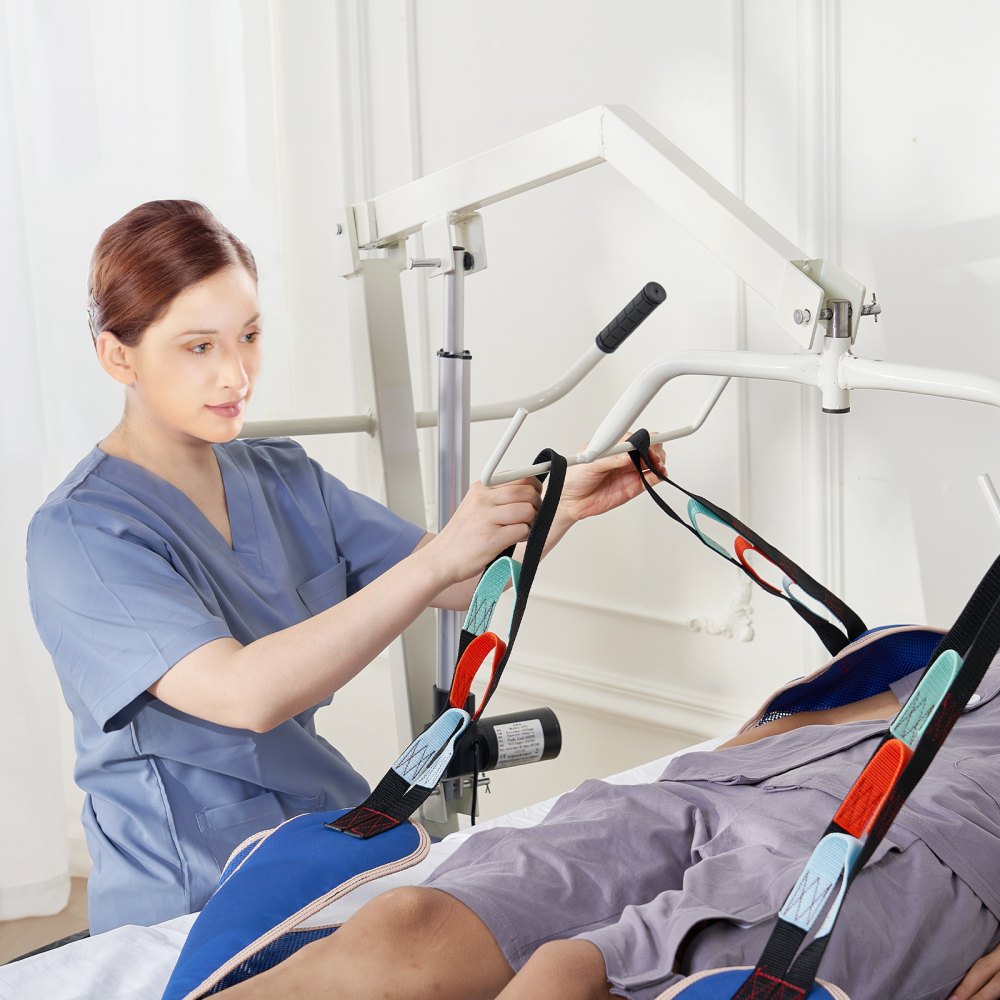 VEVOR Universal Full Body Patient Lift Sling - Medium, Patient Lift Medical Sling for Easy Transfer and Bathing, Polyester Patient Aid Transfer Sling for Elderly, Disabled, Bedridden, 500LBS Capacity