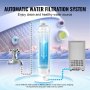 automatic water filtration system for healthy drinking water with VEVOR commercial ice maker connection.