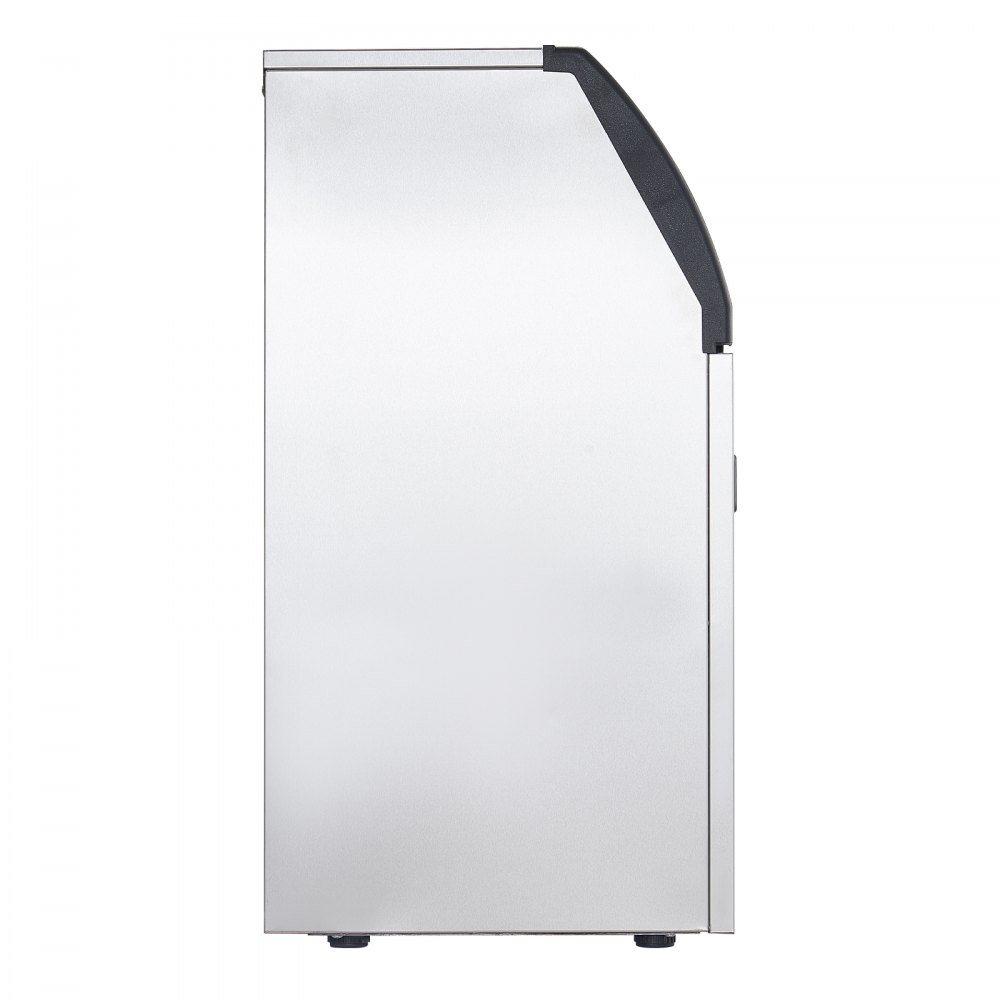 Máquina para fabricar hielo comercial VEVOR, 130 lb/24 h, capacidad de almacenamiento de 33 lb, 55 cubitos de hielo en 15 minutos, pantalla digital LED, autolimpiable, para bares, oficinas y restaurantes.