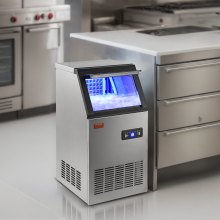 VEVOR Commercial Ice Maker Freestanding Cabinet Machine 38kg/24H 40 Ice Cubes
