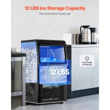 VEVOR Commercial Ice Maker, 70lbs/24H, Ice Maker Machine, 36 Ice Cubes in 12-15 Minutes, Freestanding Cabinet Ice Maker with 11lbs Storage Capacity LED Digital Display, for Bar Home Office Restaurant