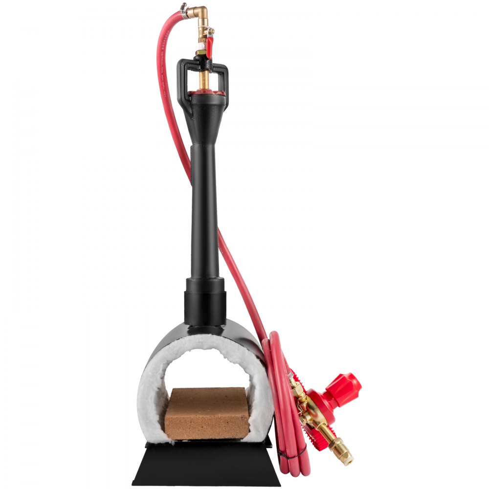 VEVOR Propane Knife Forge, Blacksmithing Forge with Single Burner, Portable Propane Forge with an Open Structure, Large Capacity Farrier Forge, Oval Propane Burner Forge for Knife and Tool Making