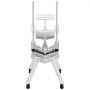 VEVOR vegetable chopper with sturdy metal frame and non-slip black-tipped legs.