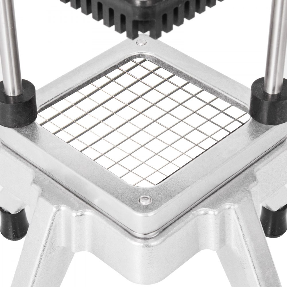 VEVOR Commercial Vegetable Fruit Chopper 3/8″ Blade Heavy Duty Professional Food Dicer Kattex French Fry Cutter Onion Slicer Stainless Steel for Tomato Peppers Potato Mushroom, Sliver