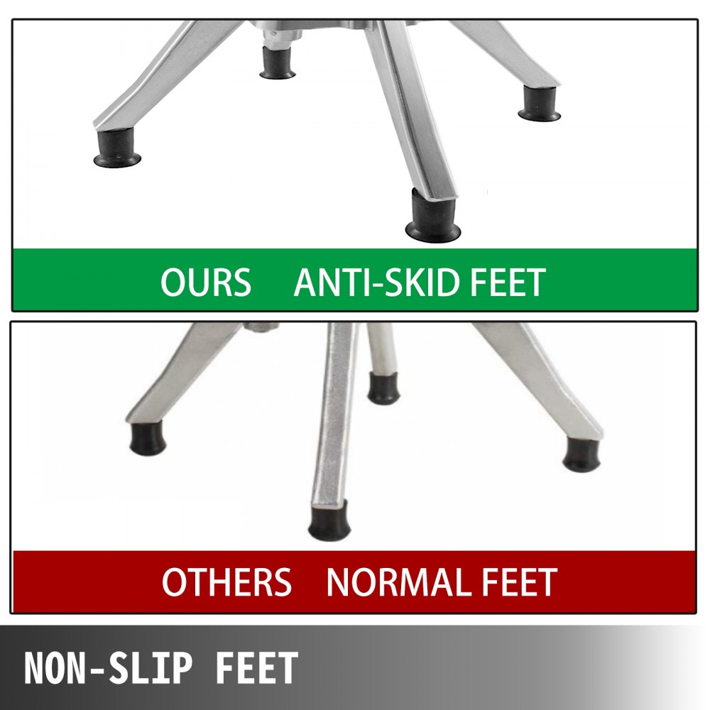 VEVOR 1/4" Commercial Vegetable Cutter Dicer Potato Chopper Fruit Slicer Peeler