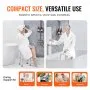 VEVOR Shower Chair for Inside Shower, Adjustable Height Shower Stool, Non-Slip Bench Bathtub Seat Stool for Elderly Disabled Adults Handicap, 136.1 kg Capacity
