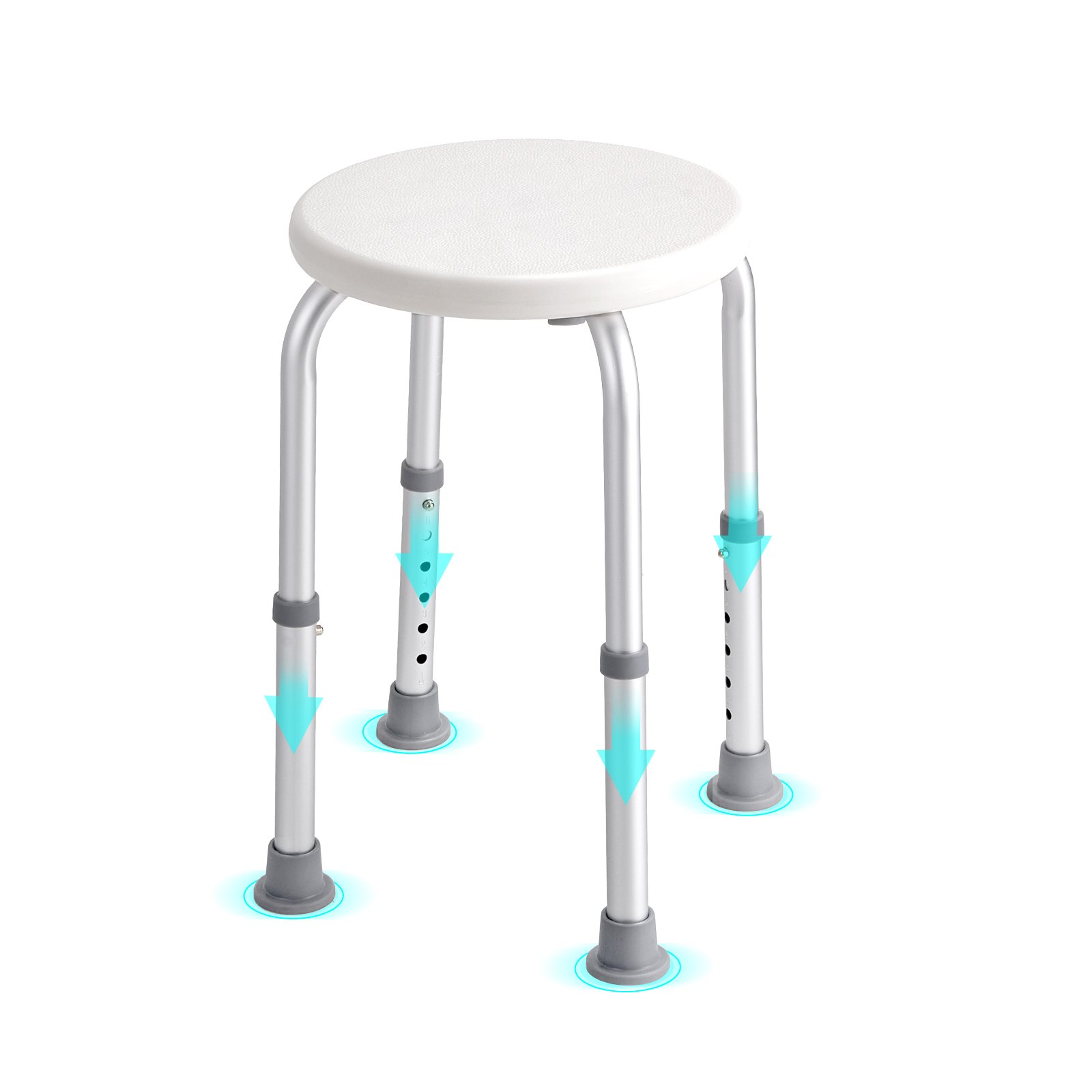 Sweiko Shower Chair for Inside Shower, Adjustable Height Shower Stool, Non-Slip Bench Bathtub Seat Stool for Elderly Disabled Adults Handicap, 300 lbs Capacity Sweiko Shower Chair for Inside Shower, Adjustable Height Shower Stool, Non-Slip Bench Bathtub Seat Stool for Elderly Disabled Adults Handicap, 300 lbs Capacity