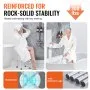 VEVOR Shower Chair 360 Degree Rotating, Adjustable Height Shower Stool Seat, Bath Chair for Inside Shower or Tub, Non-Slip Bench Bathtub Seat Stool for Elderly Disabled Handicap, 136.1 kg Capacity