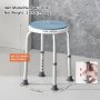 VEVOR Shower Chair 360 Degree Rotating, Adjustable Height Shower Stool Seat, Bath Chair for Inside Shower or Tub, Non-Slip Bench Bathtub Seat Stool for Elderly Disabled Handicap, 136.1 kg Capacity