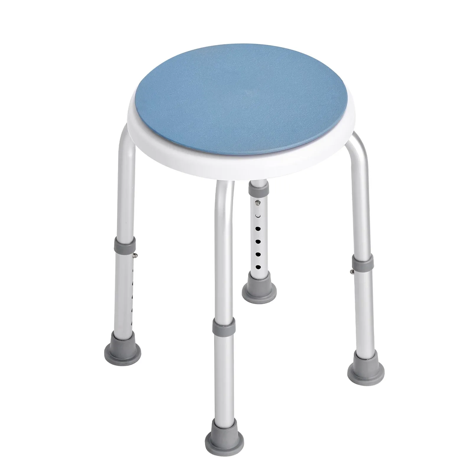 VEVOR Shower Chair 360 Degree Rotating, Adjustable Height Shower Stool Seat, Bath Chair for Inside Shower or Tub, Non-Slip Bench Bathtub Seat Stool for Elderly Disabled Handicap, 136.1 kg Capacity