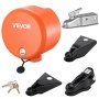 VEVOR Trailer Lock, Fits 47.5, 50.6 & 58.6 mm Straight Tongue Ball Couplers, Heavy Duty Hitch Lock with 4 Keys Secures Security Chains, Anti-Theft RV Trailer Locks for RV, Trailer, Boat