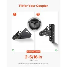 VEVOR Trailer Coupler Lock Fits 2-5/16-Inch Couplers Heavy Duty Trailer Lock