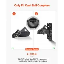 VEVOR Trailer Coupler Lock Fits 2-5/16-Inch Couplers Heavy Duty Trailer Lock