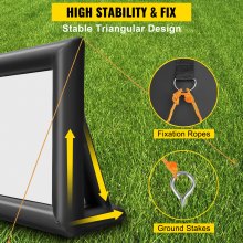 VEVOR Inflatable Movie Screen InflaInflatable Projector Screen for outside with 350W Air Blower Inflatable Screen Oxford Fabric Material Blow Up Screen for Outdoor Movie Supports Front/Rear Projection