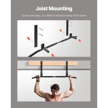 Joist Mount Pull Up Bar Ceiling Mounted Chin Up Bar Heavy Duty Home Gym Workout