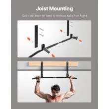 Joist Mount Pull Up Bar Ceiling Mounted Chin Up Bar Heavy Duty Home Gym Workout