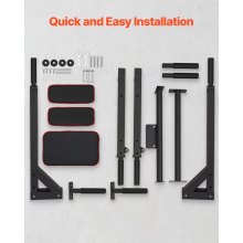 Multifunctional Pull Up Bar Wall Mounted Chin Up Bar Dip Station Heavy Duty