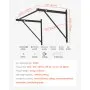 VEVOR Pull Up Bar, 50 in Width Wall Mounted Pull Ups, Adjustable Depth 22" or 30" from Wall, Heavy Duty Steel Upper Body Workout Bars, 440 lbs Weight Capacity Chin Up Training Station, for Home Gym