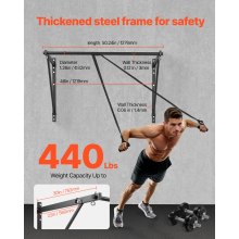 Pull Up Bar Wall Mounted Heavy Duty Chin Up Bars Home Gym Adjustable Depth