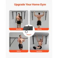 VEVOR Pull Up Bar Wall Mounted Heavy Duty Chin Up Bars Home Gym Adjustable Depth