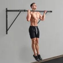 VEVOR Pull Up Bar Wall Mounted Heavy Duty Chin Up Bars Home Gym Adjustable Depth
