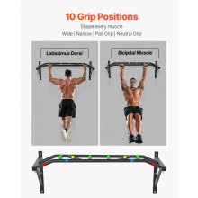 Pull Up Bar Multi-Grip Wall Mounted Chin Up Bars Heavy Duty Home Gym Training