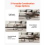 VEVOR Nesting Coffee Table Set of 2, 23.6 in Round Coffee Table, Nesting Tables for Small Place, End Side Tables Night Stand with Metal Frame, for Living Room, Bedroom, Office (Vintage Brown & Black)