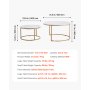 VEVOR Nesting Coffee Table Set of 2, 800 mm Round Coffee Table, Nesting Tables for Small Place, Vintage End Side Tables Night Stand with Metal Frame, for Living Room, Bedroom, Office (White & Gold)