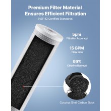 Whole House Water Filter Replacement Cartridge 4.5"x20" CTO Carbon 1 Pack