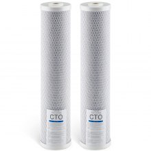 Whole House Water Filter Replacement Cartridge 4.5"x20" CTO Carbon 2 Pack
