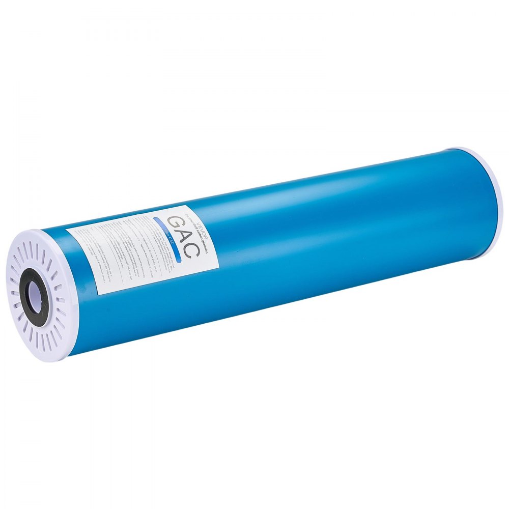 Cartucho de repuesto para filtro de agua para toda la casa VEVOR, 4.5" x 20", carbón activado granular (GAC), filtro de repuesto para sistema de filtración de agua para toda la casa, reduce el cloro, los químicos, los COV, el sabor y el olor.