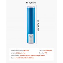 Whole House Water Filter Replacement Cartridge 4.5"x20" GAC Carbon 1 Pack